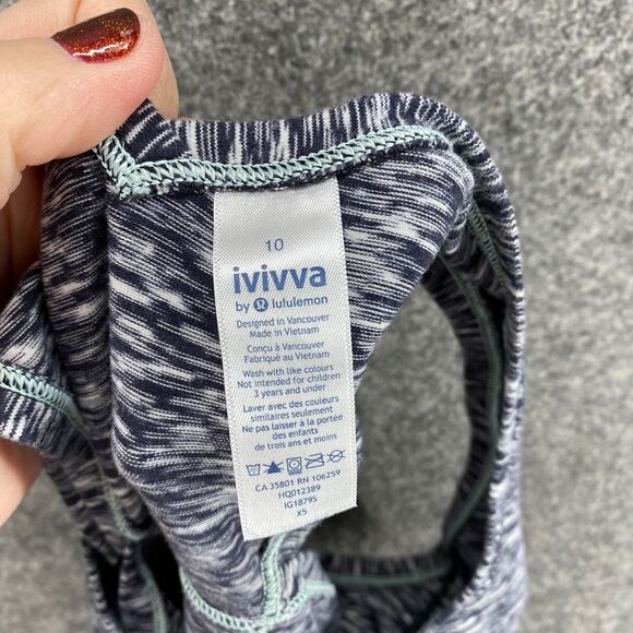 Ivivva Lululemon Activewear Tank Girls XS Gray Sleeveless Round Neck Nylon - Picture 7 of 9